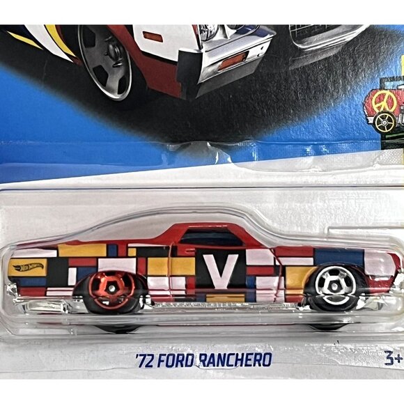 Hot Wheels 72 Ford Ranchero Art Cars 9/10 Red Grid 2021 1:64 - Picture 2 of 7